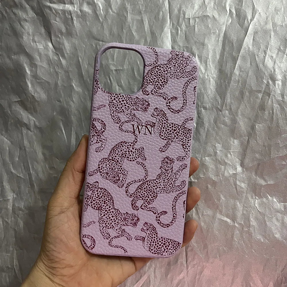 Personalised inevitable Initial kafr letters name Leather Case for iphone 11 12 14 13 15 Pro Max 16 14Plus Luxury Hard Covers