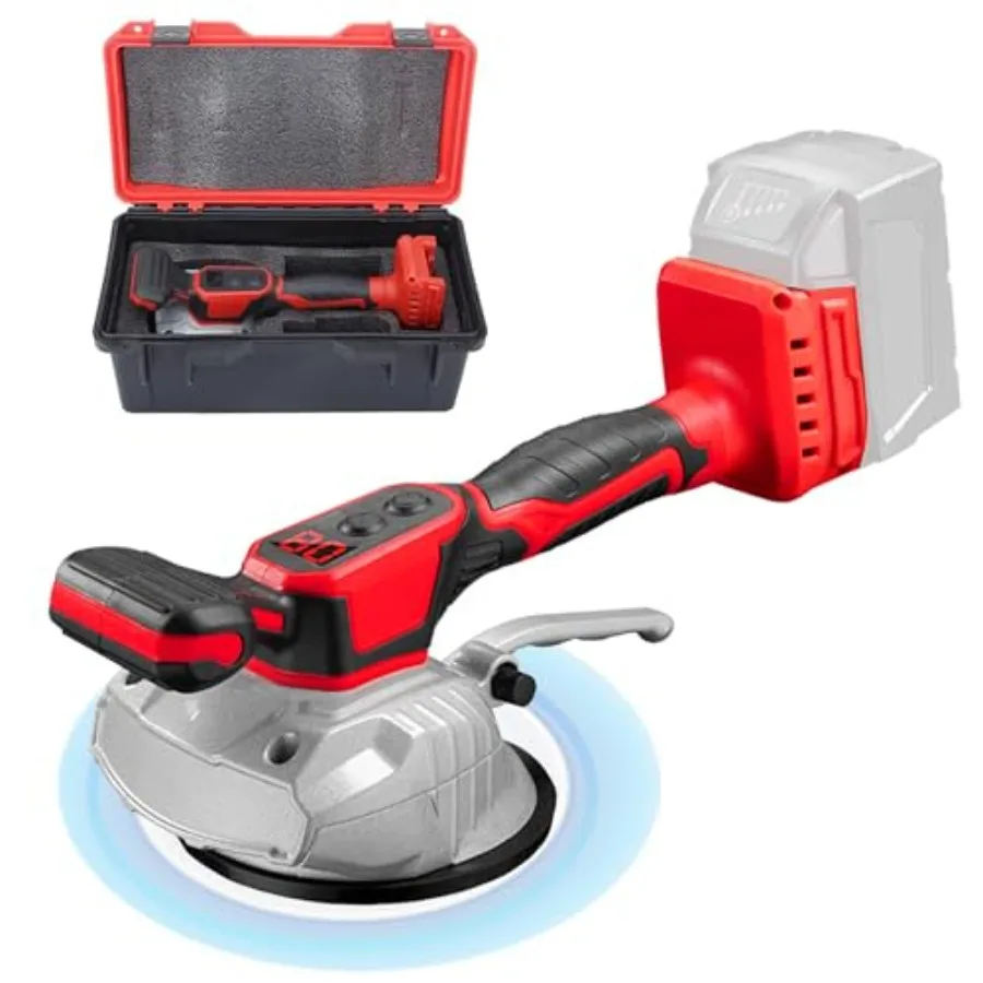 

Tile Vibration Tool for Mil-wauke 18V Battery, Handheld Tile Tools Max 25000r/Min, 150W Tile Suction Cup Tool with 8 Speed, Suc