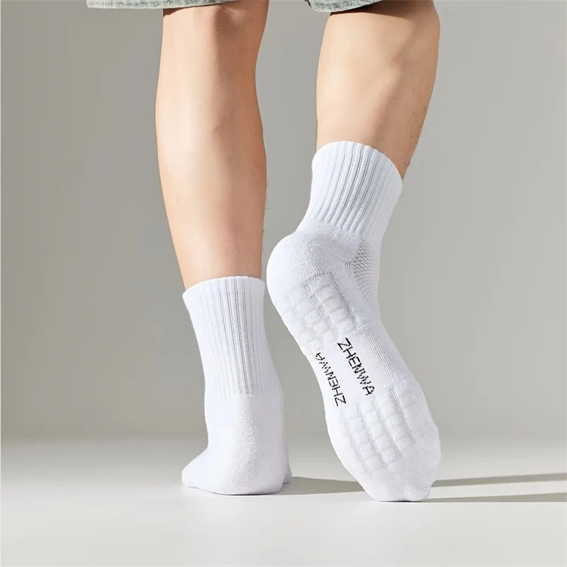 Chaussettes de sport respirantes pour hommes et femmes, chaussettes de cheville décontractées à semelle serviette, absorption de la transpiration, anti-odeur, éventuelles R, 5 paires