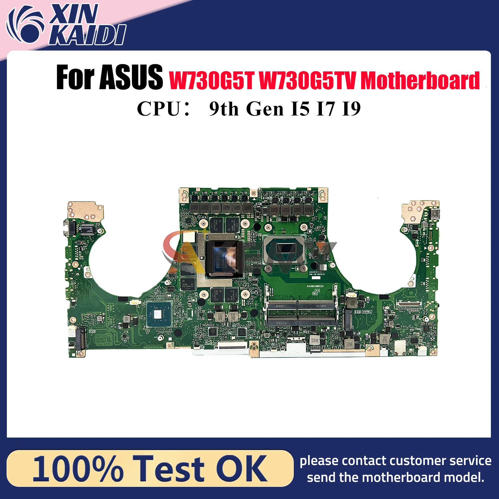 

W730G5T Laptop Motherboard For ASUS ProArt W730G W730G5TV W730G5T Notebook Mainboard With I5 I7 I9 CPU 100% tests OK fast ship