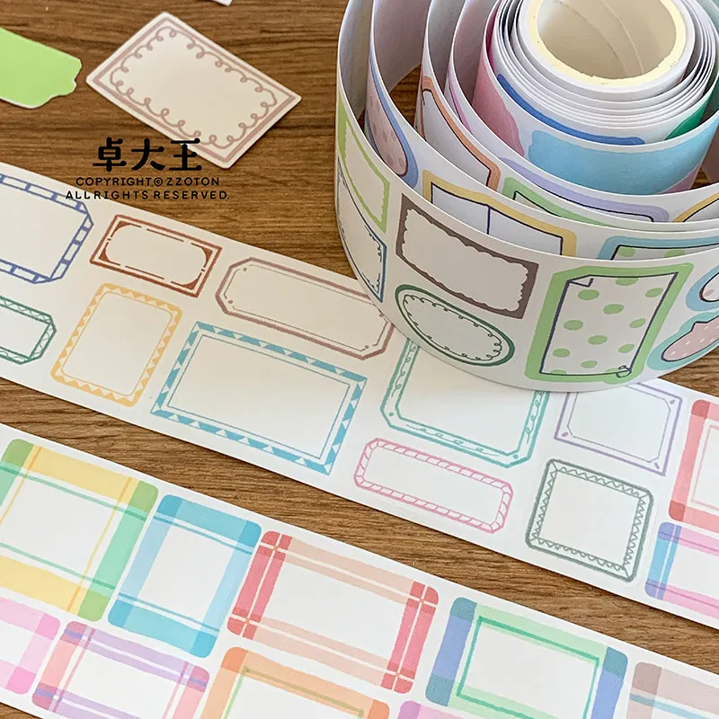 zzoton-[fita-adesiva-decorativa-com-muitos-espacos-para-escrita]-diario-original-retro-com-caixa-de-dialogo-japonesa