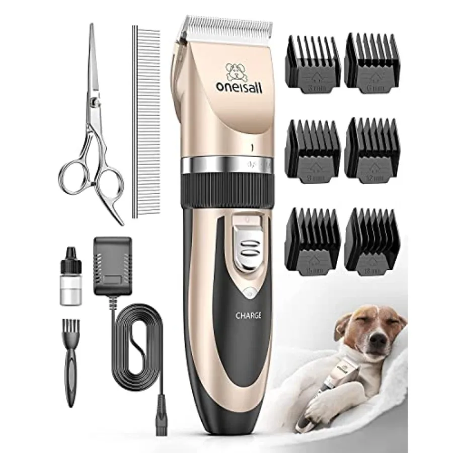 

Набор для груминга собак Dog Clipper Low Ise: перезаряжаемая беспроводная электрическая машинка для стрижки шерсти, тихий триммер для собак, кошек и других домашних животных