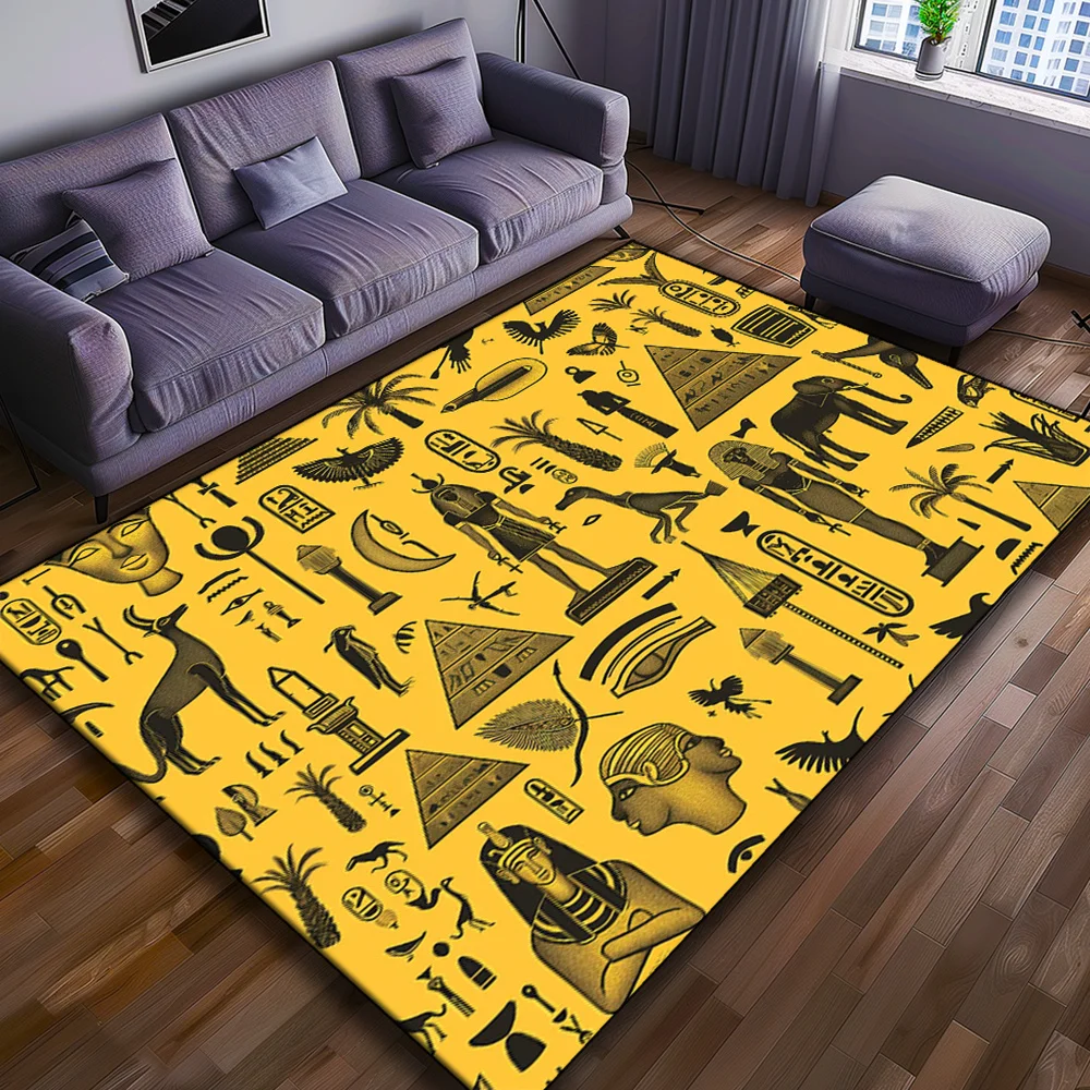 

Ковер с принтом египетской пирамиды, напольный коврик Crystal Velvet, прочный коврик из полиэстера для отеля, балкона, прихожей, гостиной