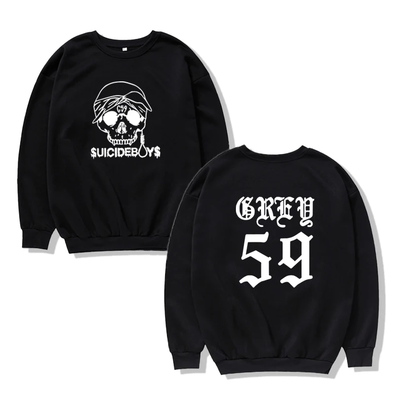 Autumn Winter Suicideboys G59 Rapper Hip-Hop Music Crew Neck Sweatshirt Gift for Fans  O-Neck Sweatshirt for Men and Women Album