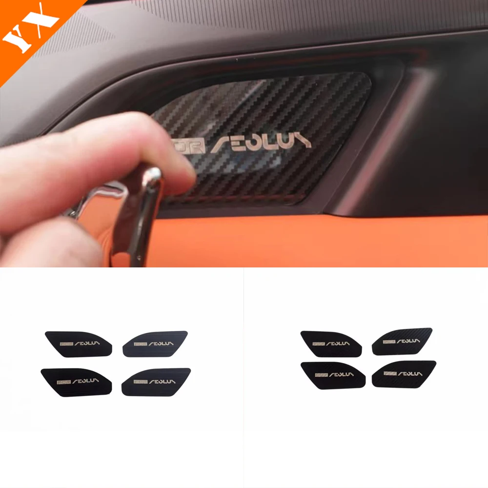 Para Aeolus MAGE Sky ev01 2025 2026 accesorios de acero inoxidable negro manija interior de coche pegatina cubierta manija de puerta de coche Panel antiarañazos