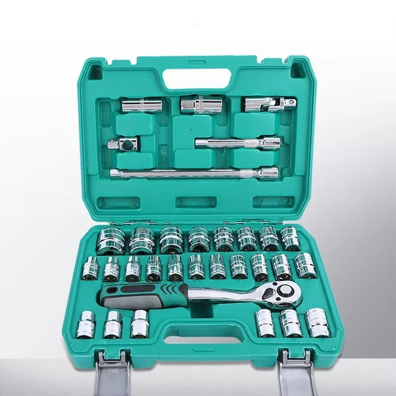 Wrench Socket Combination Tool Set Hand Repair Tool Kits for Cars, Motorcycles and Bicycles