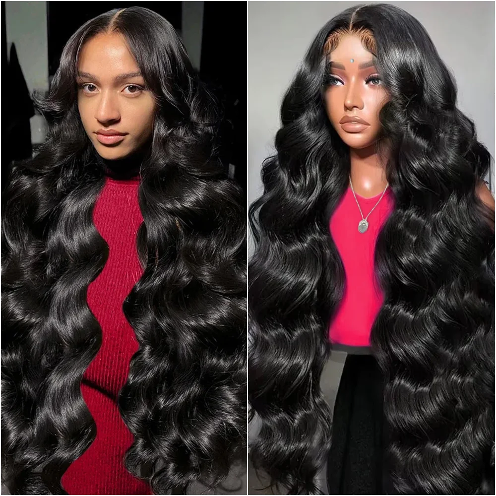 HD شعر مستعار دانتيل شفاف 13x4 13x6 قبل قطعها 360 الدانتيل شعر مستعار أمامي شعر الإنسان الجسم موجة شعر مستعار للنساء 5x5 شعر مستعار بدون صمغ 200 الكثافة