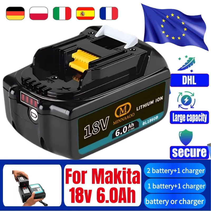 

Оригинальный аккумулятор Makita 18 В BL1850b BL1830 BL1860, оригинальный LXT400 Аксессуар для электроинструмента