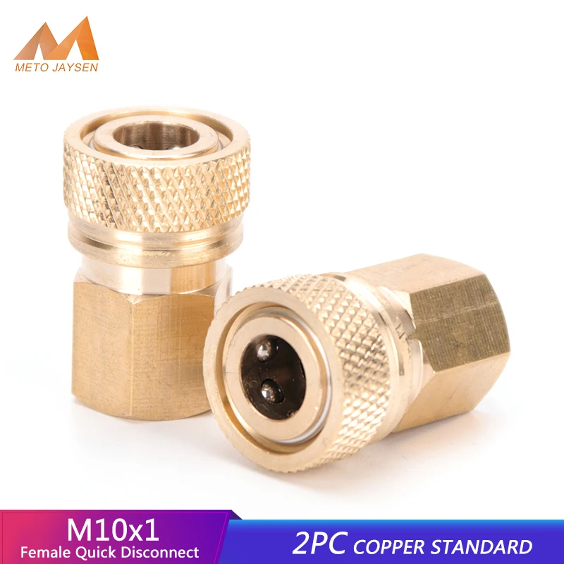 

2pcs M10 Thread Quick Release Couplings Disconnect 8mm Air Refilling Coupler Sockets Copper Quick Connectors Releasing Fittings