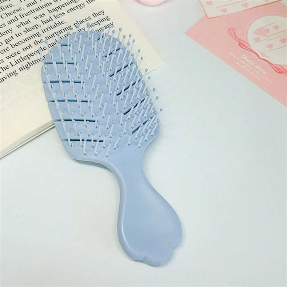 미용 빗 두피 마사지 빗 여성 살롱 미용 스타일링 도구를위한 젖은 곱슬 머리 빗질 빗