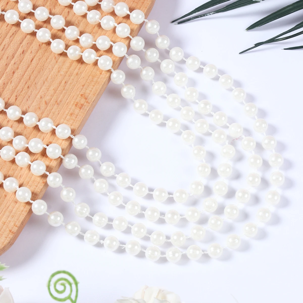 

Princess Birthday Party Decoration White Pearl Necklaces Jewelry Kids Pearls Beads Necklace Girls Gift Birthday Party Supplies