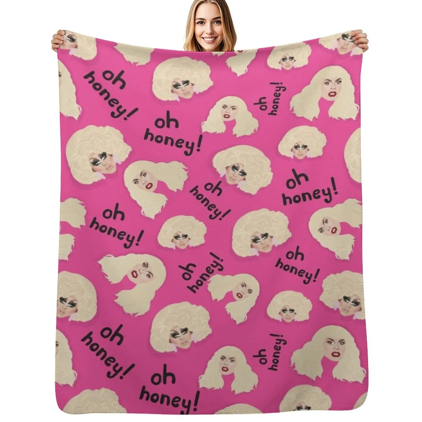 

Trixie Mattel & Katya - Rupaul's Drag Race - RPDR - Oh Honey Throw Blanket Softest Summer Baby Bed Fashionable Blankets