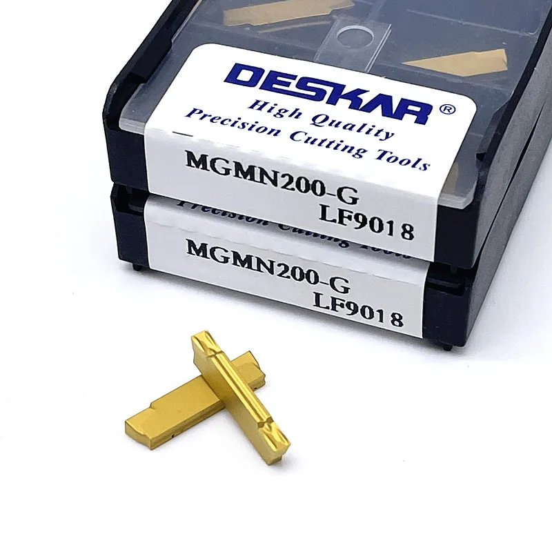 10PCS DESKAR MGMN150 G 200-G 250-G 300 M 400 M 500-M LF9018 Mesin Bubut CNC กลึงแทรกคาร์ไบด์สำหรับเหล็ก MGEHR