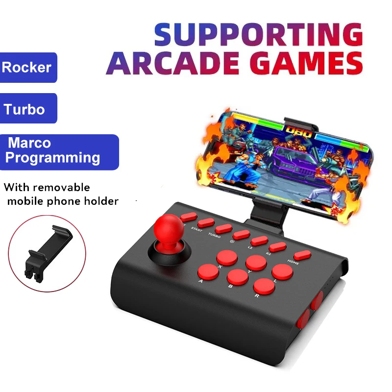 

2.4G Wireless Controller Arcade Game Stick Joystick Bluetooth-Compatible Gamepad For Switch For PS4 PS3 Ultimate Pandora Box