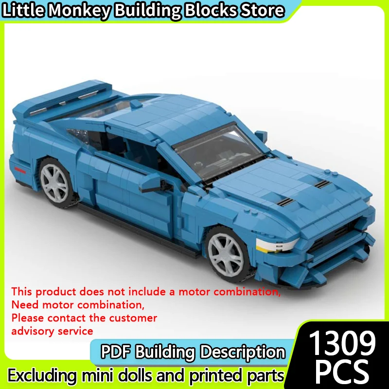 

Speed Racing Car Model MOC Building Bricks American Wild Horse Car Modular Technology Children Holiday Gifts Assemble Toys Suit