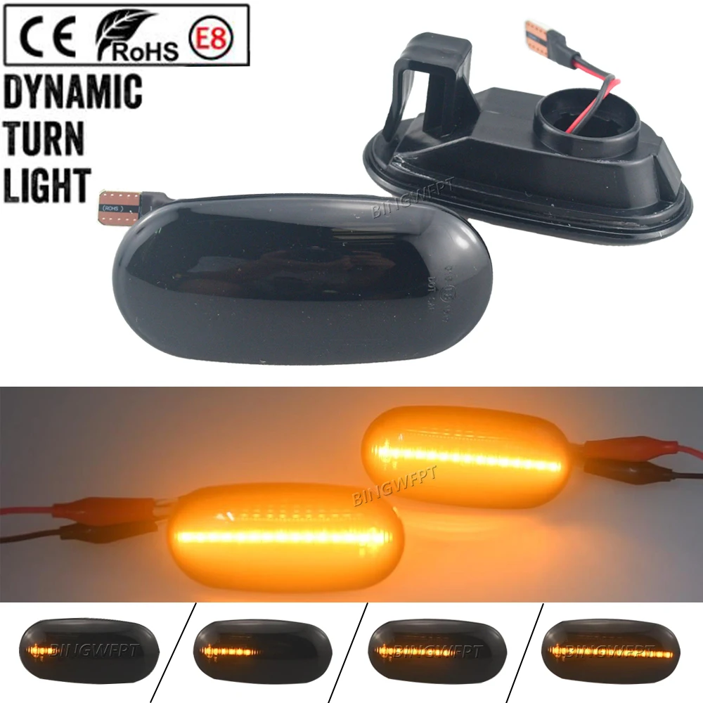 Dynamic For Mistubishi Lancer Sedan(Australia)1995-2003 Proton Wira 1993-2010 LED Side Marker Blinker Light Turn Signal Lamp