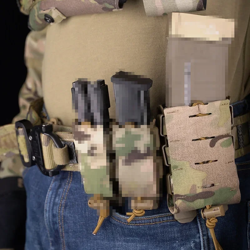 Molle tático ao ar livre 5.56 bolsa de revista única pistola mag saco caça lanterna tocha titular ferramentas kit acessório saco