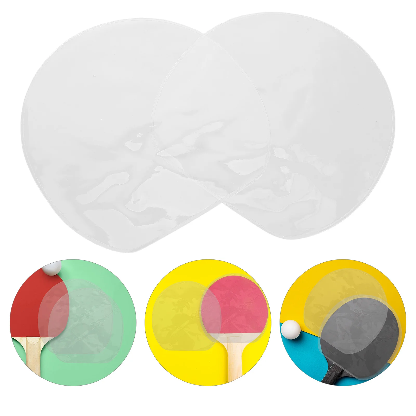 10Pcs Transparent Table Tennis Racket Protective Film Sticky Adhesive Sheet Paddle Protective Cover Extend
