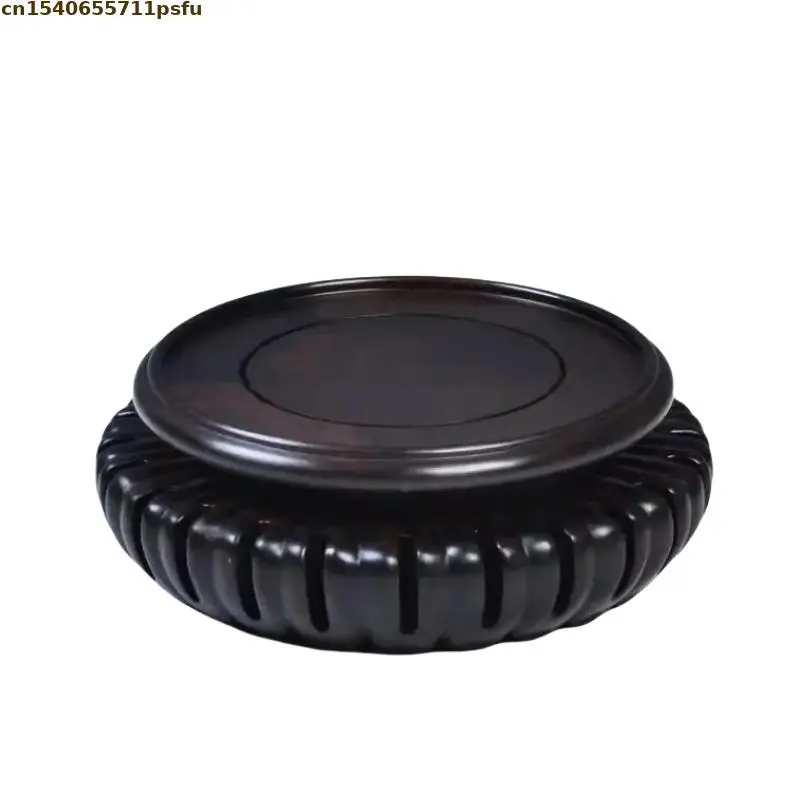 High Quality Miniature Wooden Base Crafts Coffee Tea Sets Pedestal Figurines Vase Flower Pot Sorting Table Standing Flower Base