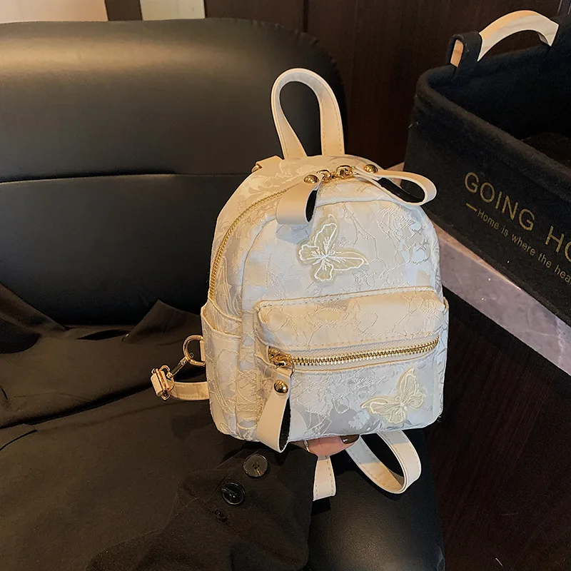 

2025 Neo-Chinese Backpack Women - Fashion Student Bag with Oriental Elements, Versatile Travel Rucksack for Daily Use