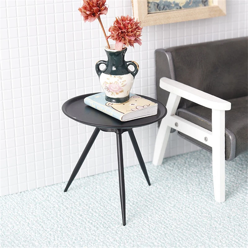 1:12 Dollhouse Mini Coffee Table Tea Set Model Furniture Decor Toy Micro Scene Prop For Home Decoration
