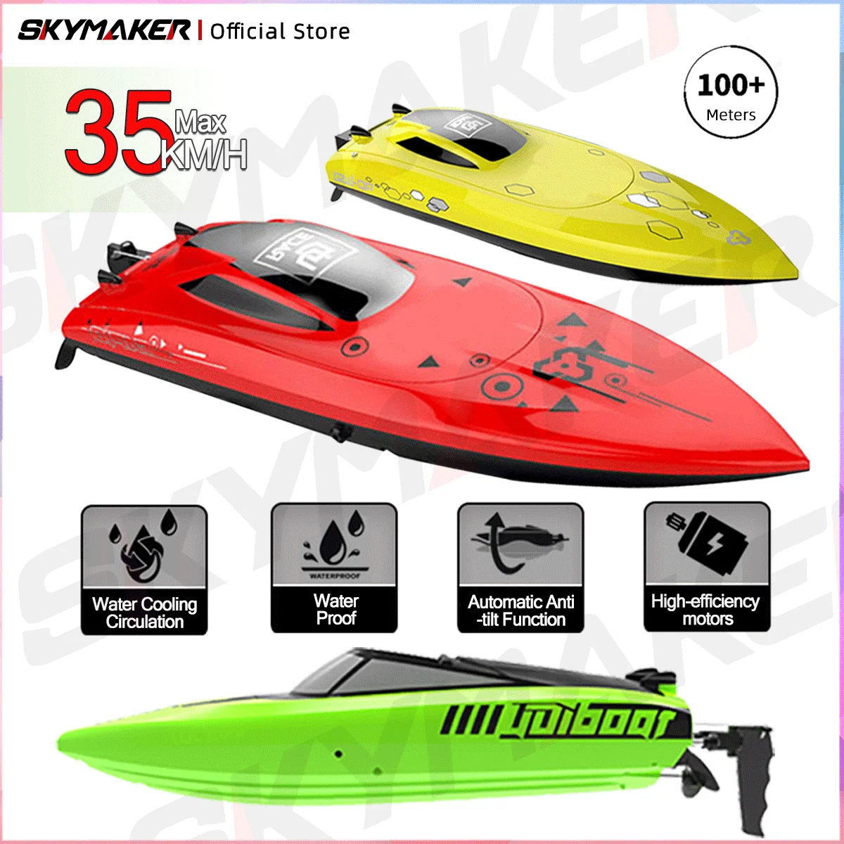 

UDiRC UDI008 UDI020 UDI009 Boat Waterproof 25Km/H 2.4GHz Capsize Protection Remote Control For Pools And Lake Toys Gift For Kids