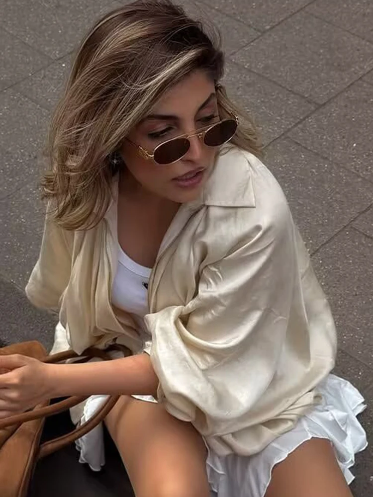 SLTNX Ruched Bomber Jackets for Women Puffy Oversized Jacket Woman Summer Coats Demi-season Jacket for Women New in Outerwears