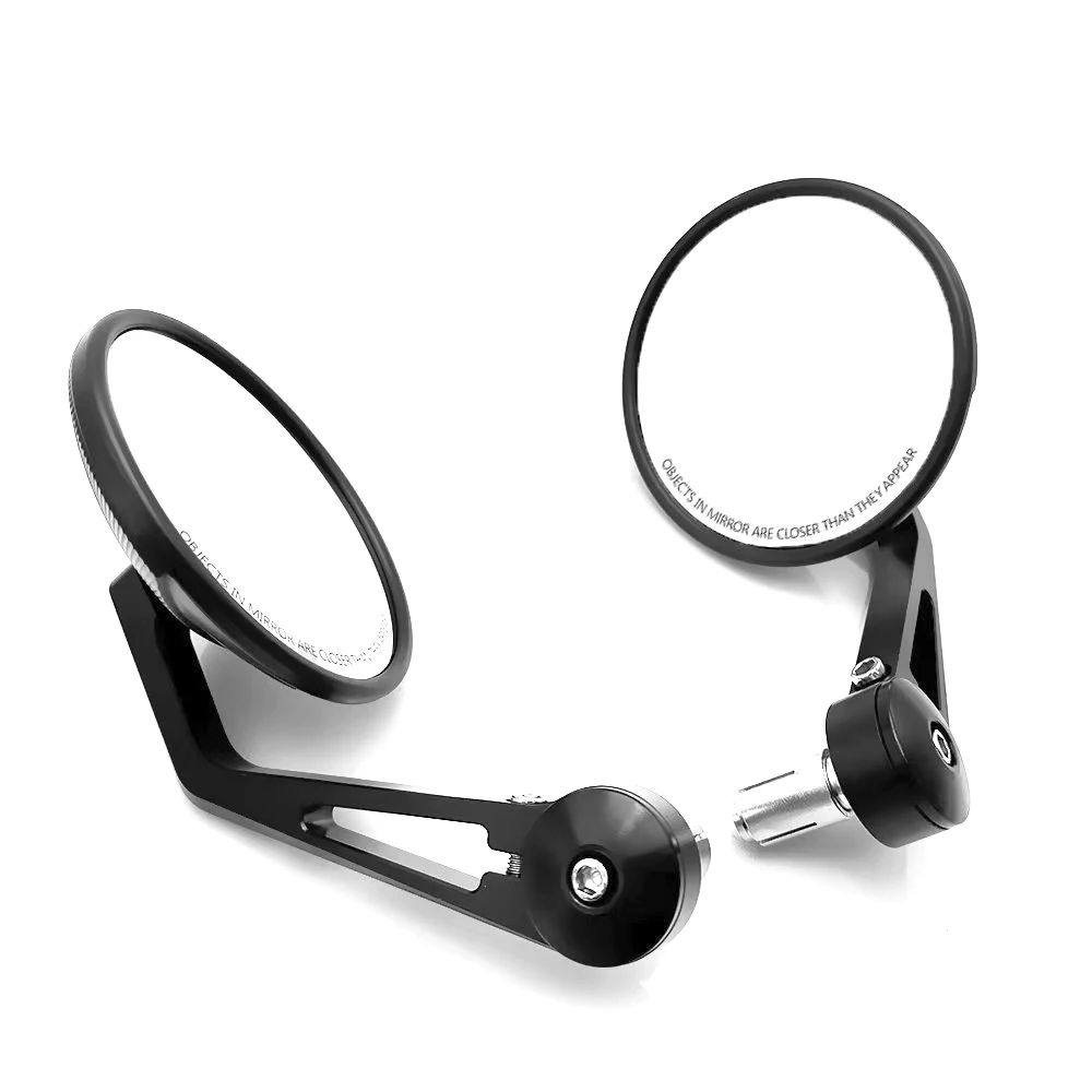 7/8'' 22MM Motorcycle Handlebar End Mirror Retro Round Side Convex Mirror for Honda CB650R CBR650 PCX Suzuki GSX1400 600 Bandit