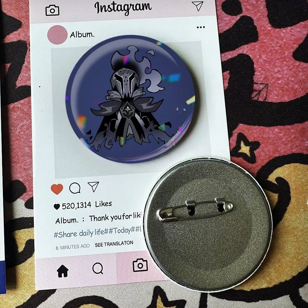S-Silent S-Salt C-Cookie RUN   Laser Badge Creative Pins Brooch for Bag Clothes Hat Decor Gifts Fans Collect