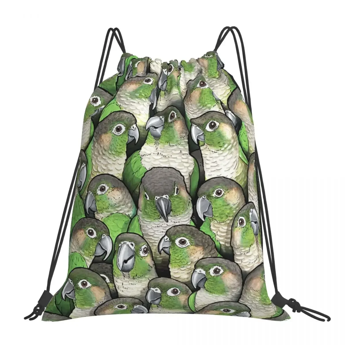 Green-cheeked Conures Backpacks Casual Portable Drawstring Bags Drawstring Bundle Pocket Sports Bag BookBag For Man Woman School