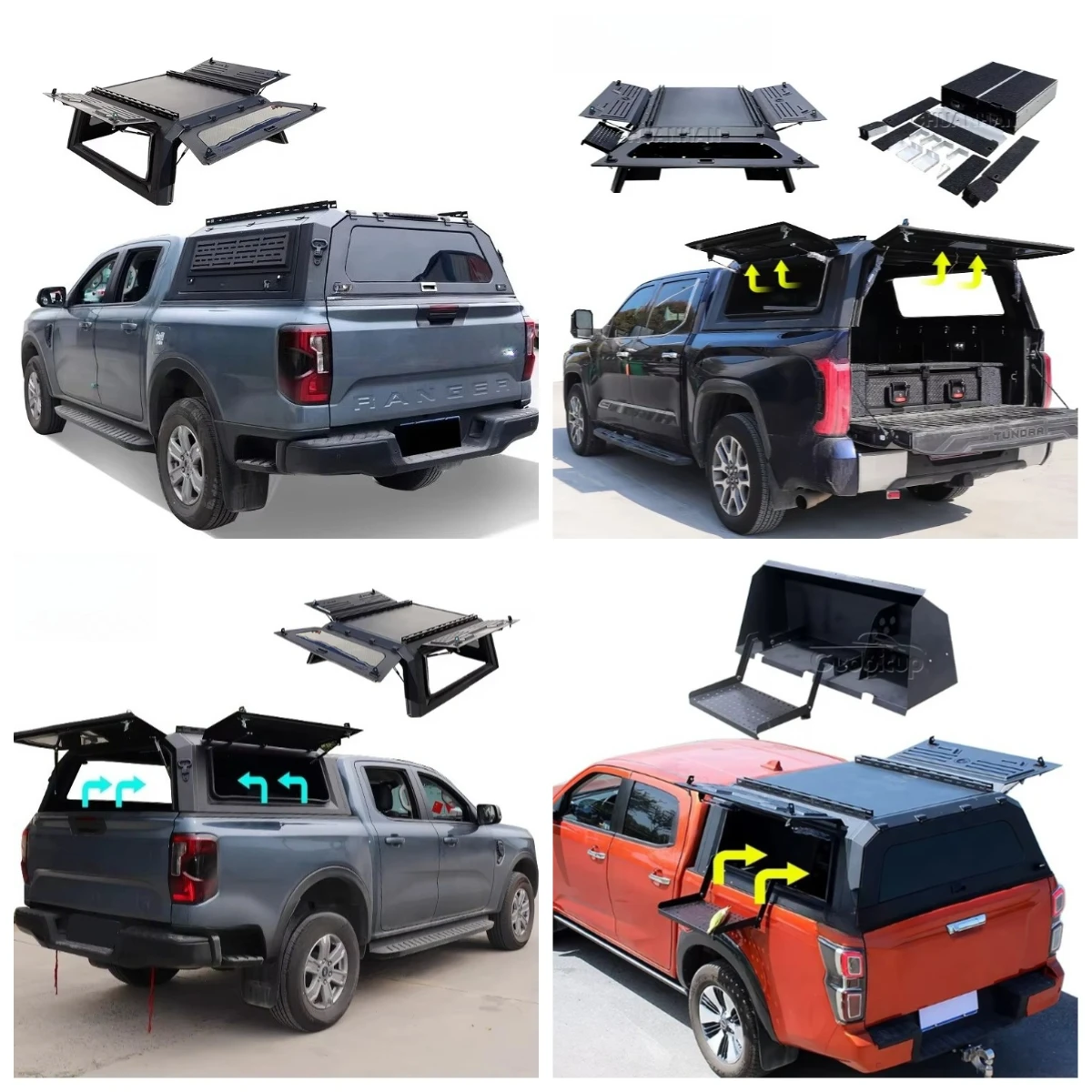 Cubierta para Camioneta, Maverick Canopy 4X4, Techo Rígido para Pickup, Cubierta para Ranger, Raptor, Tacoma, Tundra, Ram