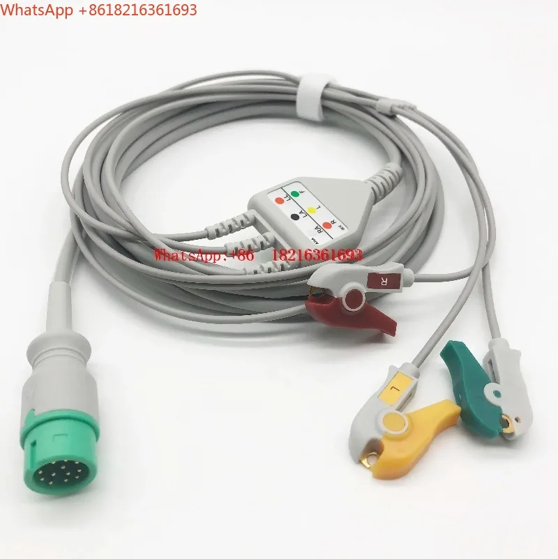 New Arrival Monitor Integrated ECG Lead Wire 12-pin Three-guide Clip Type C50 C60 STAR8000E