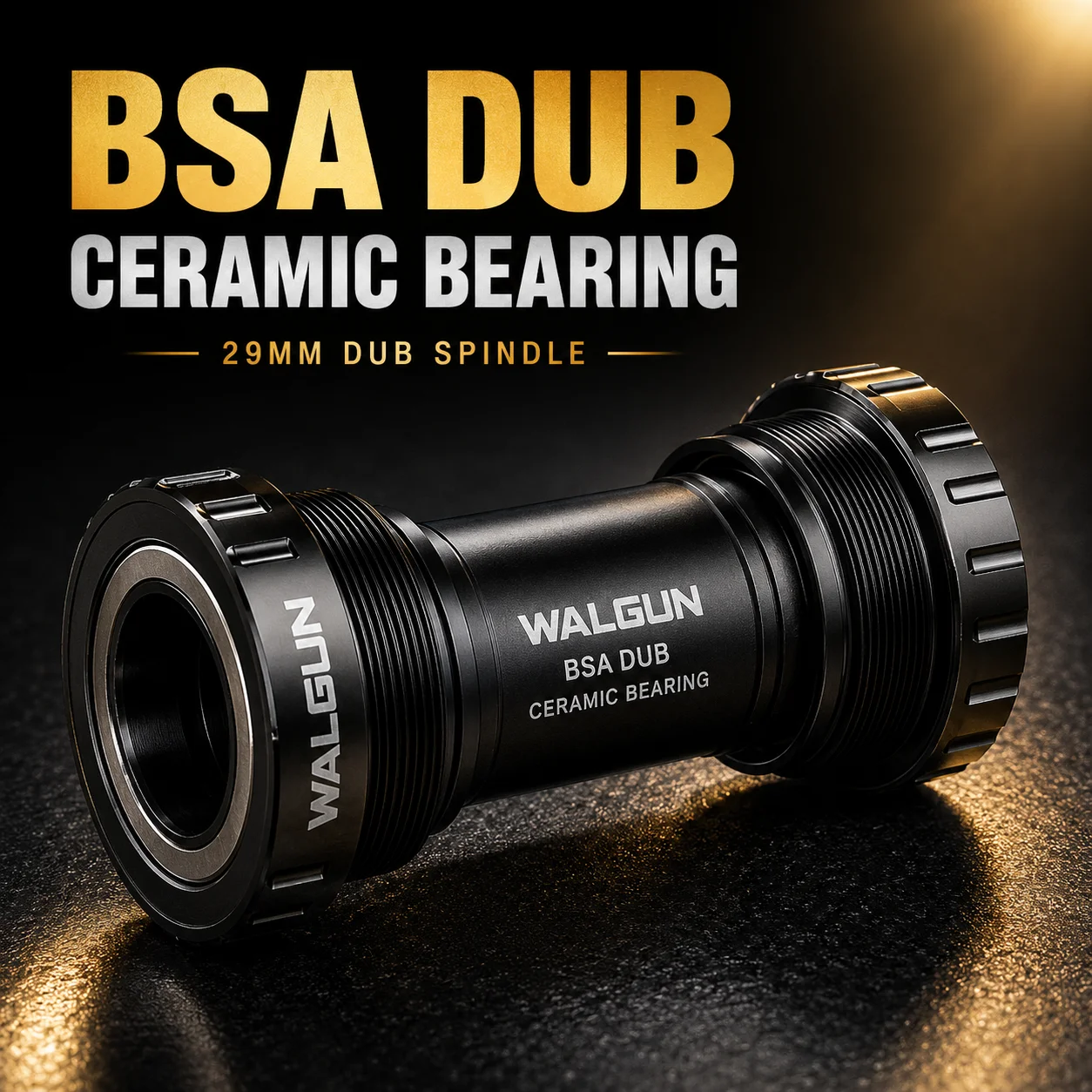 

WALGUN BSA DUB Ceramic Bottom Bracket 29mm Spindle 68-73mm BSA Thread AL7075 CNC Double Seal Waterproof MTB Gravel Road Bike