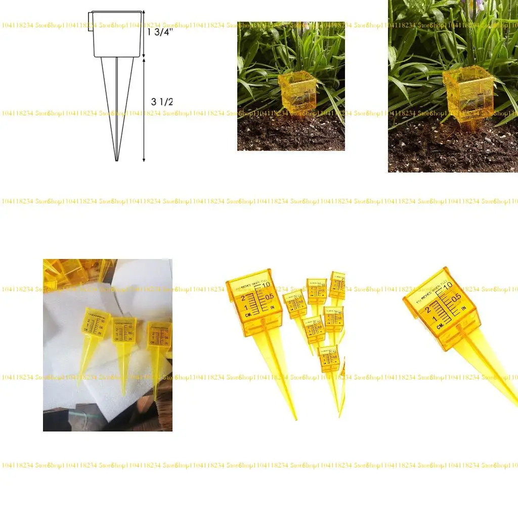 

P9FB Mini Portable Sprinkler And Rain Gauge Wide Mouth Bright Yellow Measuring Tool