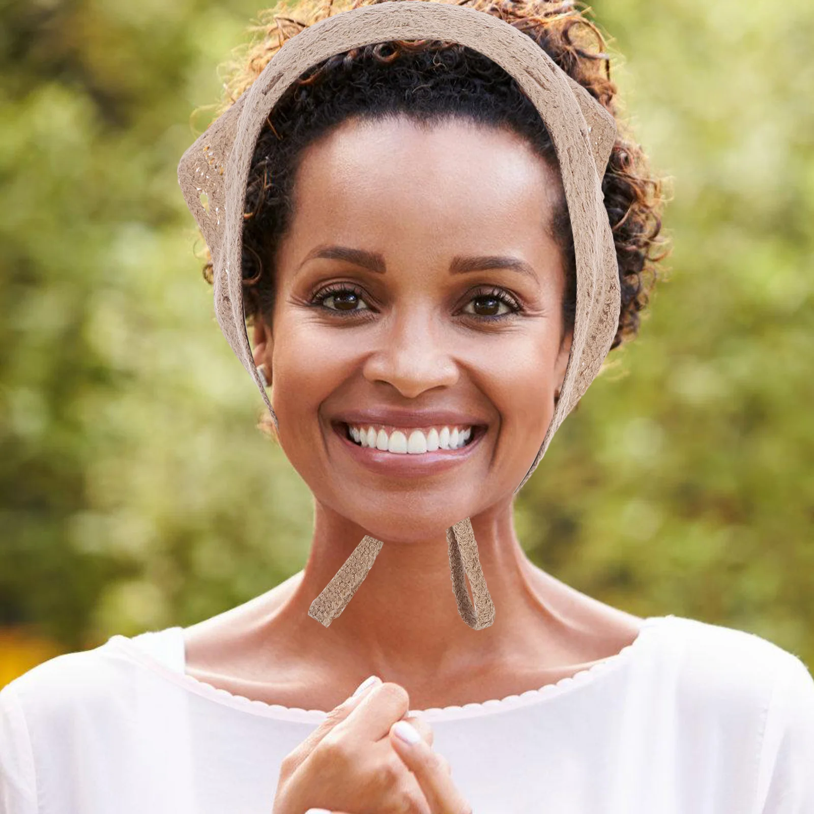 2 uds piezas 1 Juego (+ caqui) cintas para el cabello pañuelos para mujer bufanda Triangular diadema hilo de ganchillo diademas Miss