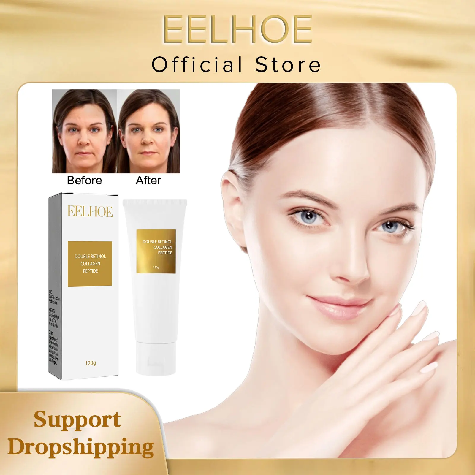 

EELHOE Retinol Cream for Face Wrinkle Remover Fade Fine Lines Deep Hydration Skin Lifting Firming Massage Anti-Aging Face Cream