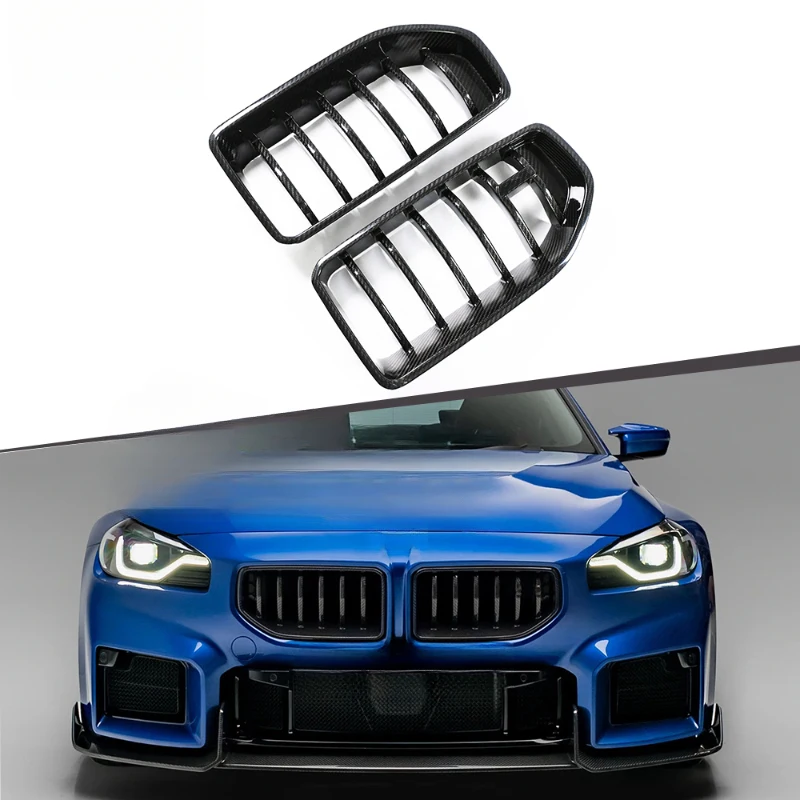 High Quality XTREME Dry Carbon Fiber Single Slat AD Style Upper Center Grille Car Modification Body Kit Accessories