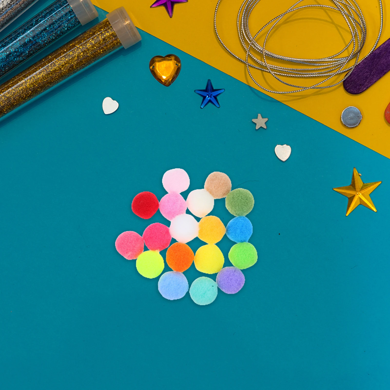 

1000pcs Colorful Ball Accessories Elastic Polyester DIY Material Balls Craft Project Kids Playing Costume