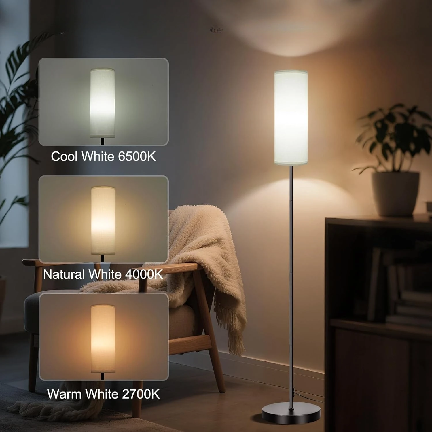 

Торшер, Яркие светодиодные торшеры для гостиной, Торшер с регулируемой яркостью и светодиодной лампочкой, Лампы для чтения для спальни и офиса