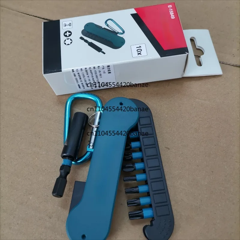 Screwdriver Head Set 10 Pieces Hexagonal Cross Electric Screwdriver Head Magnetic Sleeve E-15849