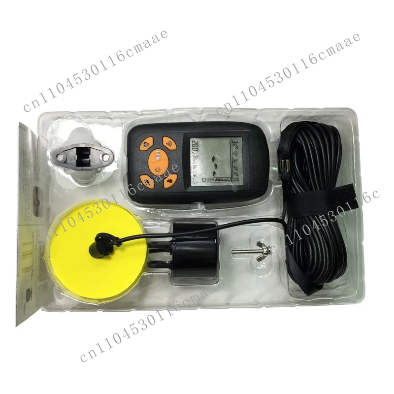 Portable 0.6 100M Ultrasonic Fish Finder Echo Sounder Water Resistant Wire Transducer Sensor for River Lake Depth Detection