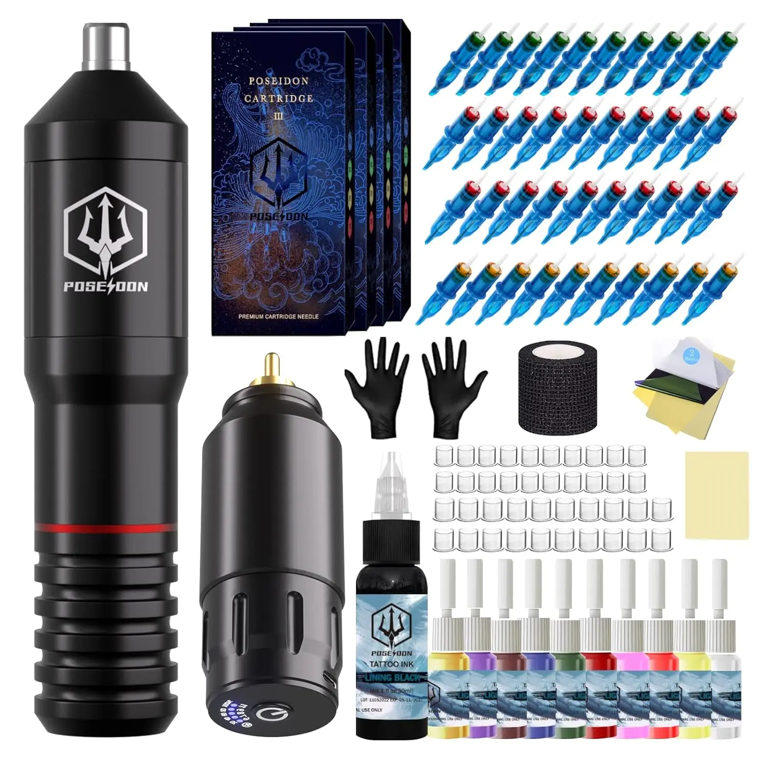 

Wireless Tattoo Pen Kit with 40 Cartridge Needles, Complete Supplies for Beginners