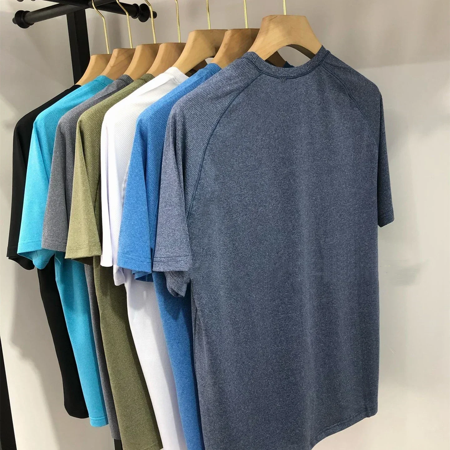 

Lemon Men Casual 7-color Breathable Round Neck Quick Drying Sports T-shirt Metal Vent Tech Men sport short-sleeved T-shirt