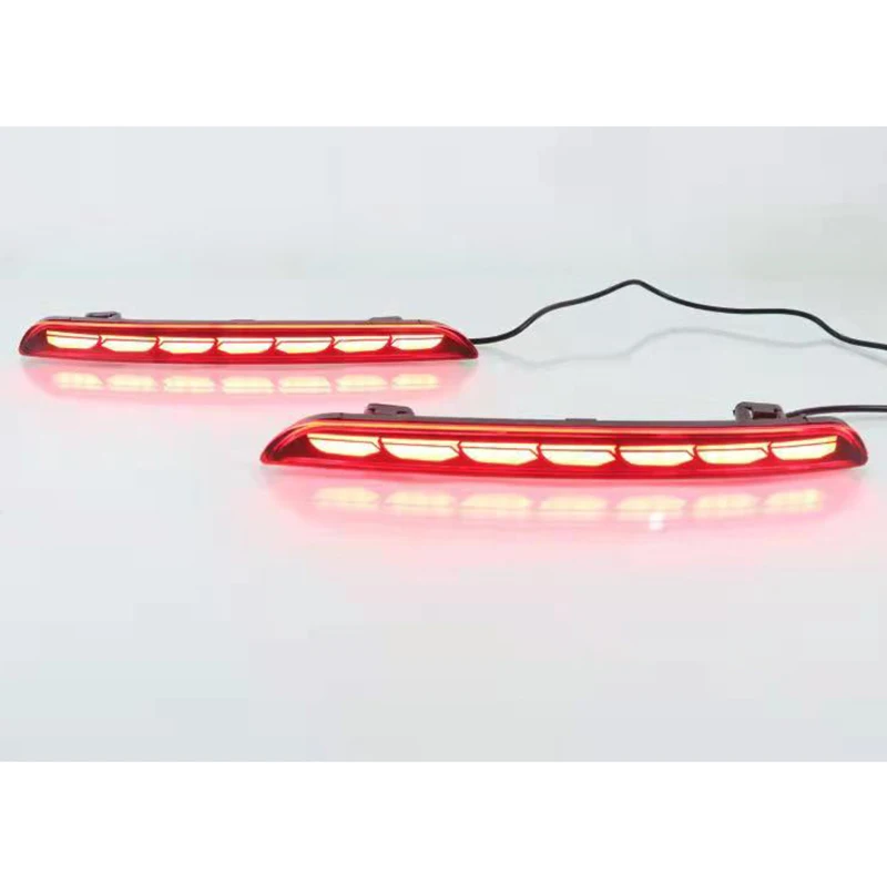 

2Pcs Car Rear Bumper Brake Turn Signal Indicator Lights Tail Lamps Fog Light Warning Lamp Accessories for Honda Civic 11th 2021