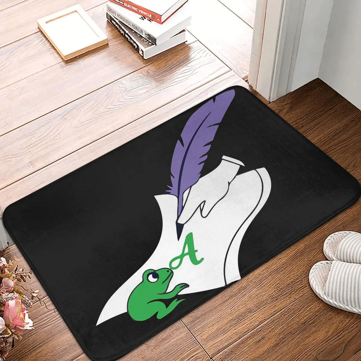 Frog,paper And Colored Bird Feather Doormat Floor Mat Dust-proo Carpet Rug for Kitchen Home Bathroom Living room Footpad Mats