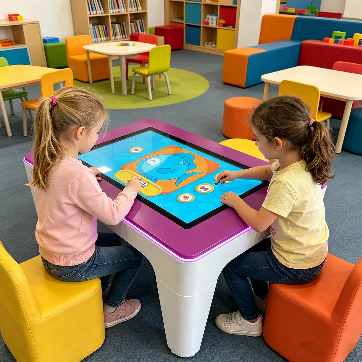 32 Inch Touch Screen Table Digital Game  Board Game Table With Removable  Top Suitable For Children's Games