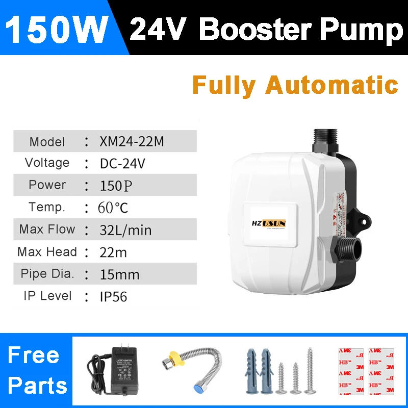 Imagem -06 - Impulsionador de Pressão Totalmente Automático Bomba de Recirculação de Água Mini Aquecedor Doméstico Chuveiro de Jardim Aspersor Banheiro 150w 24v