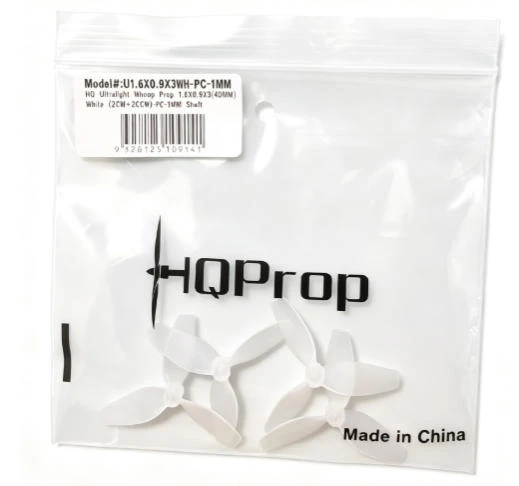 HQ Ultralight Whoop Prop 1.6X0.9X3 40mm 3-Blade PC Propeller 1mm Shaft For Tiny Whoop FPV Racing Drone