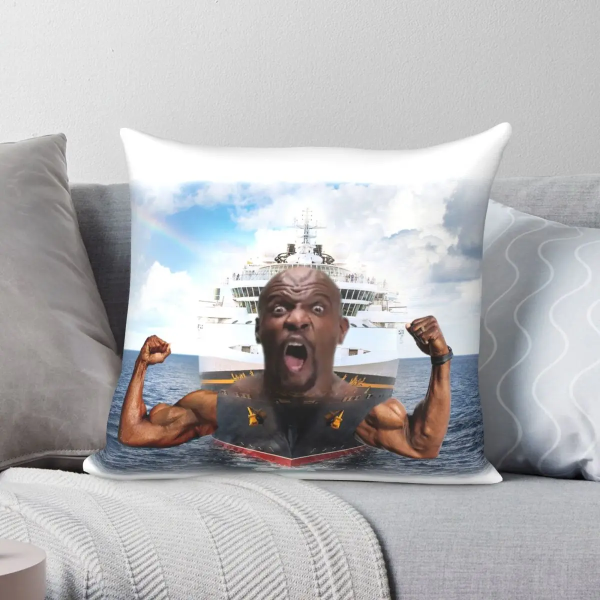 Terry Crews Terry Cruise Pillowcase Polyester Linen Velvet Printed Zip Decor Home Cushion Cover