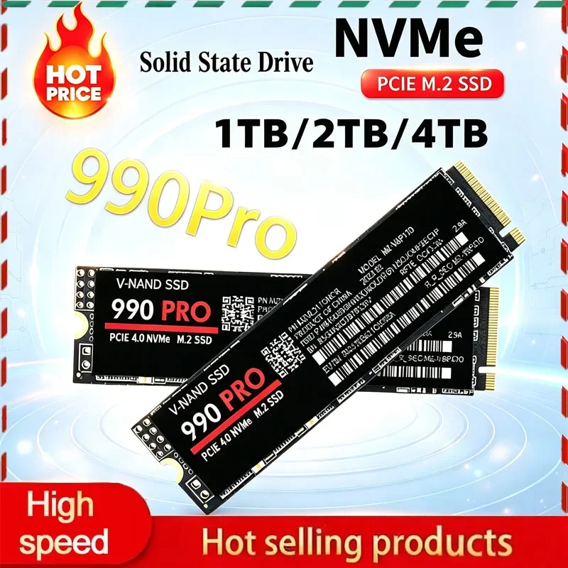 SSD High Speed 990 PRO PCIe 4.0 NVME 4.0 M.2 2280 1TB 2TB 4TB SSD Internal Solid State Hard Drive For Laptop PC PS4